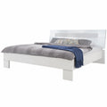 Modernes Futonbett 180x200cm in Alpinweiß/Prosecco für Schlafzimmer