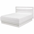 Modernes Doppelbett Irma mit LED-Beleuchtung, 140x200 cm, ohne Lattenrost und Bettkasten
