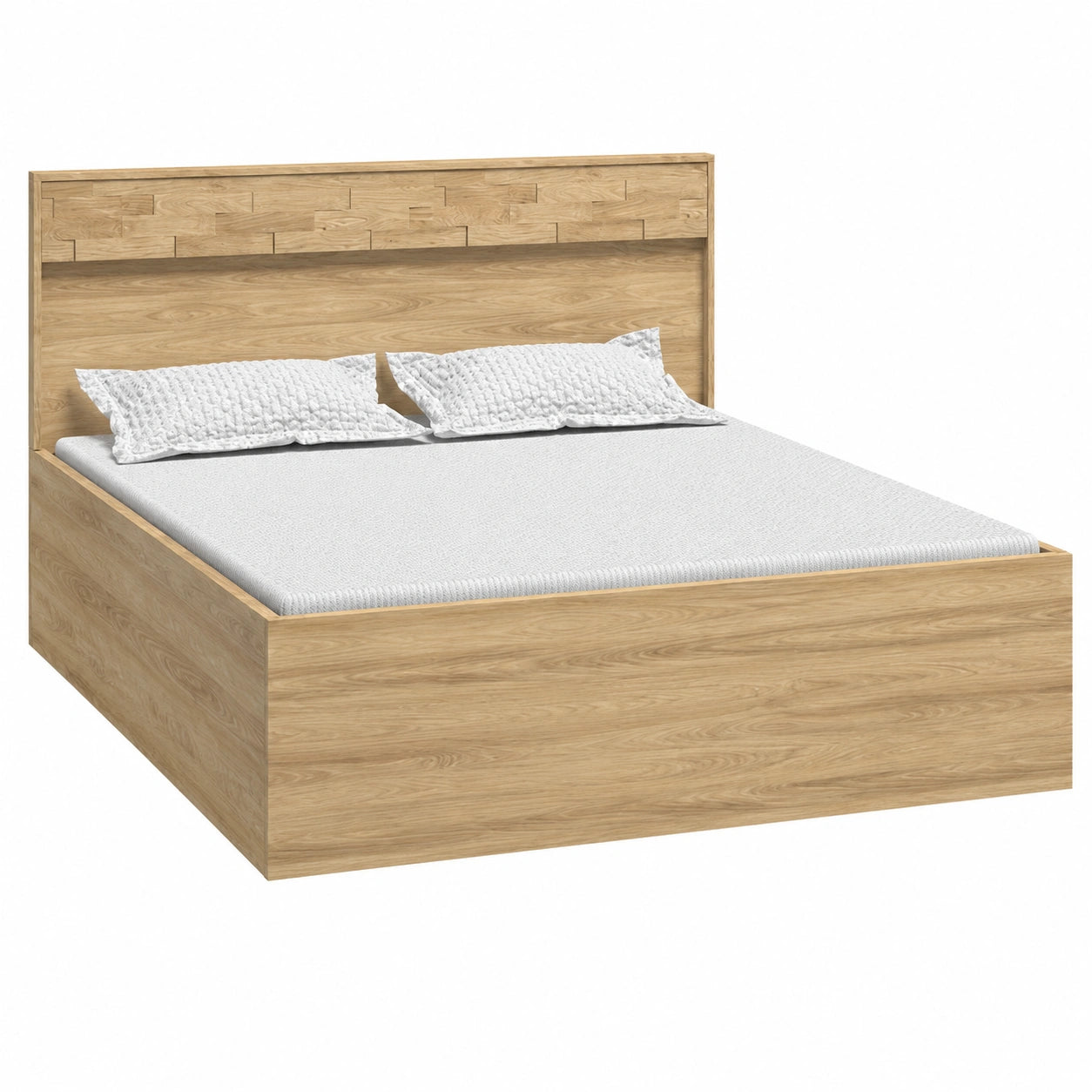 Lomadox Doppelbett 160x200 cm mit Bettkasten, Eiche, Jugend- und Ehebett
