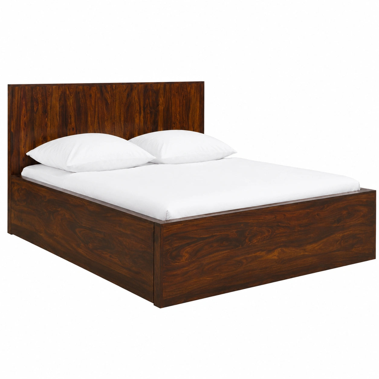 Rustikales Doppelbett aus Massivem Palisanderholz 180x200 für das Schlafzimmer