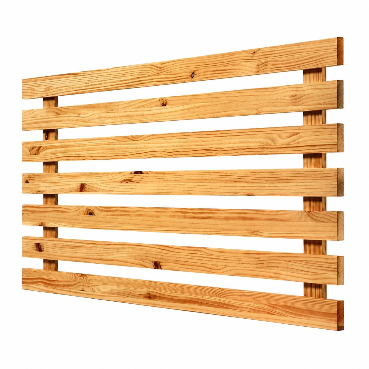 Massivholz Kopfteil für Doppelbett 130/140 cm - Skandinavisches Design, Handgefertigt in Spanien - Aino Eiche