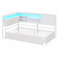 KIMENICH Multifunktions-Polsterbett 90x200 mit LED, Ladestation und Stauraum