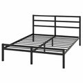 Metallbett 160x190 cm mit Lattenrost, Stauraum und einfache Montage, Schwarz