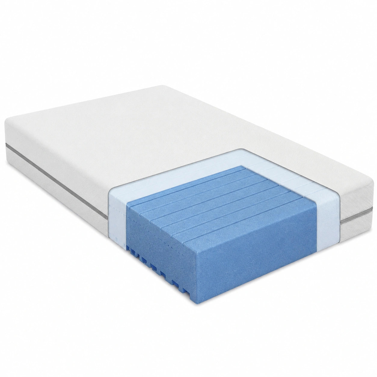 Komfort-Schaumstoffmatratze 140x190 cm mit 3D-Mesh, Härtegrade H2/H3