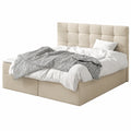 Elegantes Boxspringbett Gazel mit Stauraum und Bonell-Matratze, Doppelbett 180x200 cm